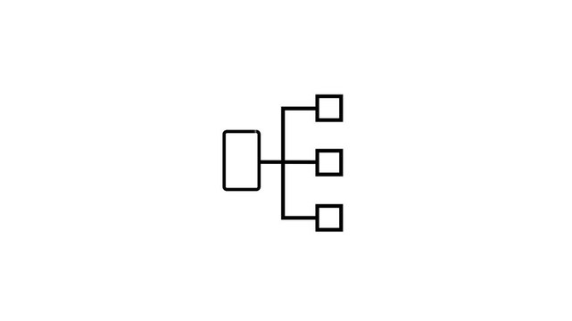 Minimal classification icon featuring layered geometric categories arranged in a clean circular structure, symbolizing organization, sorting, labeling, and data grouping in a modern flat vector style.