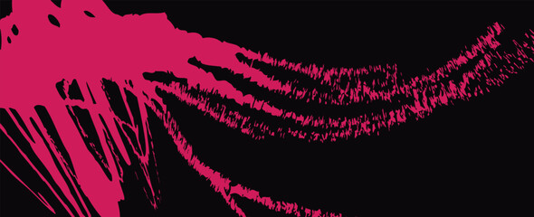 Pink ink splash and paint splatter on black backdrop. Distressed grunge textured pattern for modern urban street art graphic design. © Ahlakul Karimah