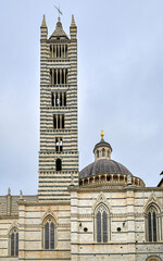Obraz premium Siena, Italy- 14th April 2026 - A view of the Siena Cathedral or Duomo di Siena