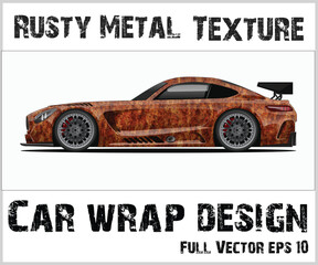 Fototapeta premium Rusty Metal Texture Car Wrap Design