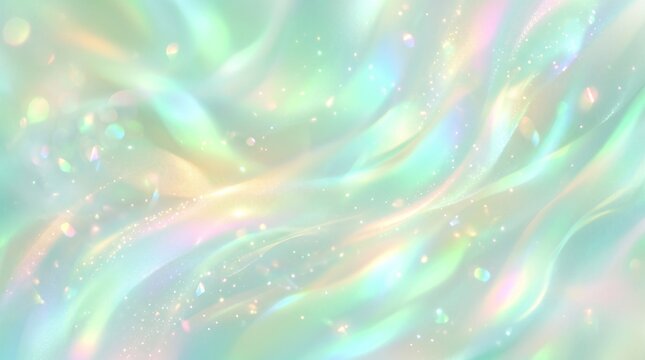 Shiny Turquoise metallic liquid surface with flowing silver highlights showing dynamic chrome texture reflection. green background with flowing liquid. turquoise flowing liquid silk background. 