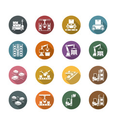 Fototapeta premium Collection of Various Transportation and Logistics Icons.