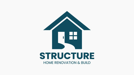 Fototapeta premium Structure Home Renovation and Build Logo.