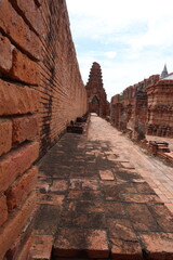 Fototapeta premium Ancient Temple Wall Perspective