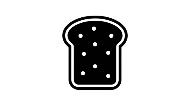Vector illustration of bread slice icon on a transparent background
