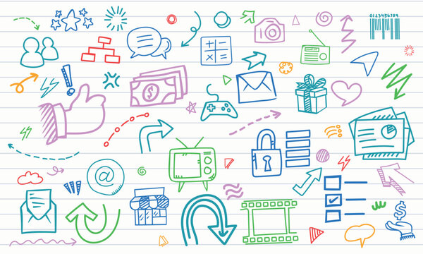 Personal Finance Transaction and Media Sharing Lined Paper Pattern