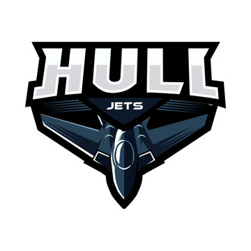 Modern Hull Jets Esports Mascot Logo Design for Gaming Tournament Sports Team Streaming and Competitive Brand Identity