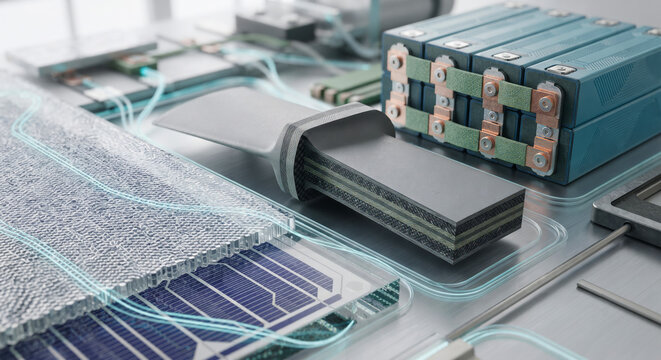 Detailed Closeup of Advanced Renewable Energy Technology Composite Materials