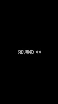 old vintage VHS rewind text animation vertical television looping classic retro style. 4K video