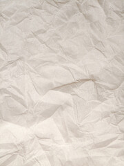 Fototapeta premium Crinkled White Tissue Paper Background. A crinkled white tissue paper texture featuring fold and wrinkle detail, perfect for minimalist backgrounds, overlays, or abstract design elements.