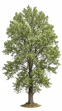 Isolated Cottonwood Tree Cutout PNG on Transparent Background