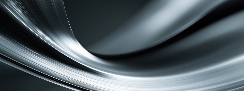 Abstract curved metallic light streaks background