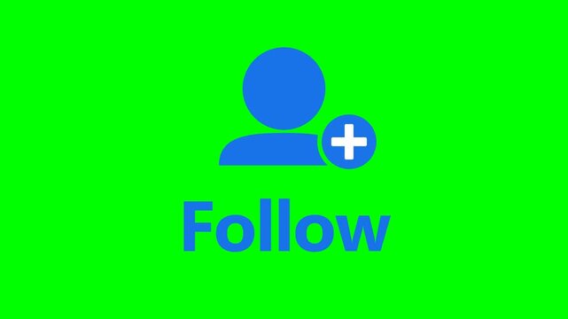 Follow button animation on green screen
