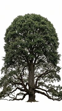 Isolated Live Oak Tree Cutout PNG on Transparent Background