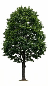 Isolated Norway Maple Tree Cutout PNG on Transparent Background
