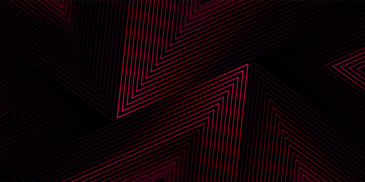 3D pink techno abstract background overlap layer on dark space with triangles lines effect decoration. Modern graphic design element stripes style concept for web, flyer, card, or brochure cover