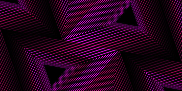3D pink techno abstract background overlap layer on dark space with triangles lines effect decoration. Modern graphic design element stripes style concept for web, flyer, card, or brochure cover