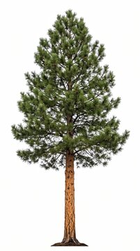 Isolated Ponderosa Pine Tree Cutout PNG on Transparent Background