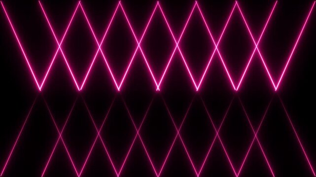 Abstract background with crossing glowing pink neon light beams forming a triangular grid pattern motion energy technology laser futuristic motion energy technology laser futuristic