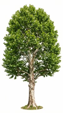 Isolated Sycamore Tree Cutout PNG on Transparent Background