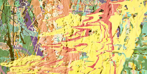Obraz premium Bright Fluorescent Liquid Art on Grunge Background