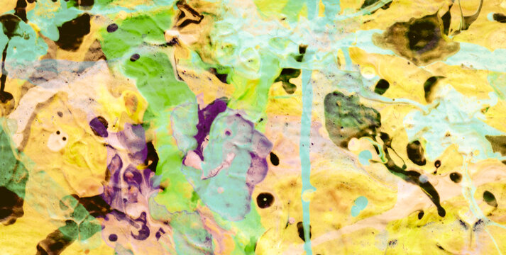 Fluid Contemporary Illustration with Aquatic Color Swirls