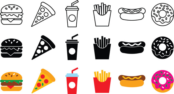 Hand-drawn of various tools, and symbols in black, white, and pastel colors hand-drawn tools