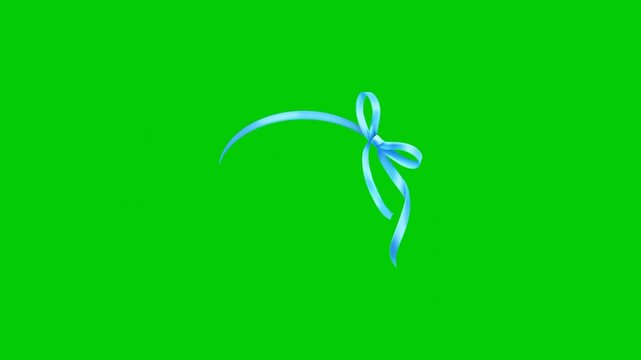 Animated blue ribbon decoration for awards, celebrations, invitations, and elegant graphic designs.
