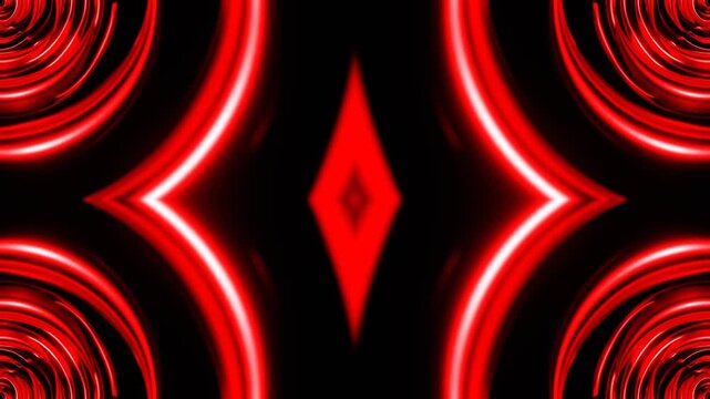 Red Floating Circles Kaleidoscope Background VJ Loop in 4K