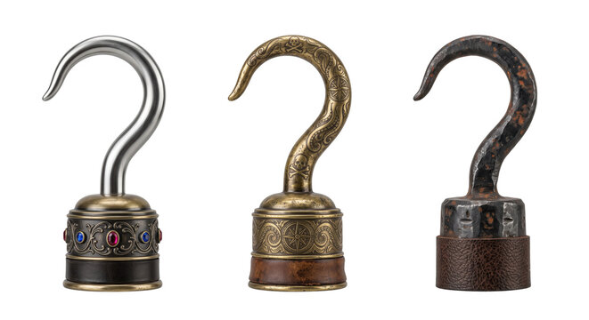 Vintage metal pirate hook hand costumes set