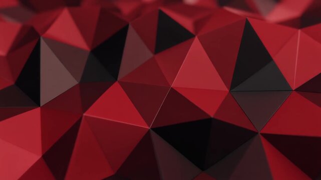 Geometric low poly Abstract Background Crimson Red And Black Medical Clean Motion
