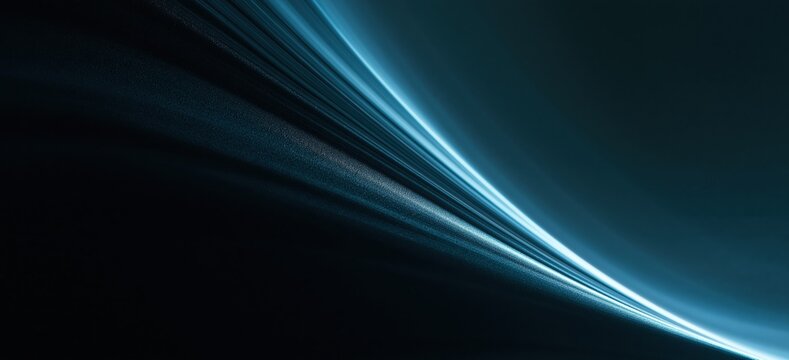 Abstract blue light trails with motion blur background