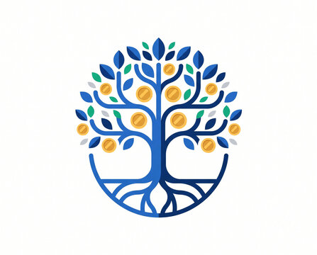 Money tree for financial growth investment and capital savings vector illustration
