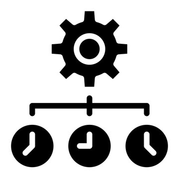 Time magement icon glyph style vector illustration