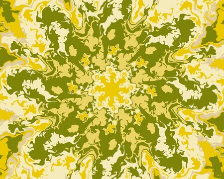 Green avocado pattern mandala abstract background illustration 