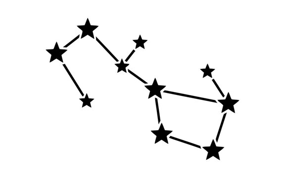 Cassiopeia Constellation Vector Illustration