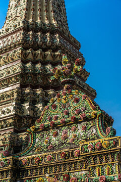 The Intricate Design of a Temple Tower is Visible in Bangkok