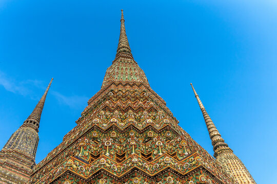 Visit to a Famous Temple in Thailand Under a Clear Blue Sky