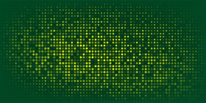 Green hexagram halftone pattern on dark background trendy