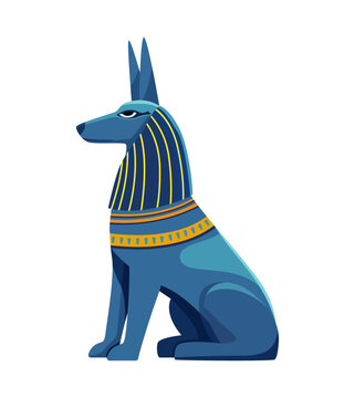 Anubis, the Egyptian god with the head of a jackal,  Ancient Egyptian  mythology, protector of tombs 