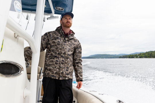 Boat Fisherman Captain  Portrait Lake New Hampshire 
