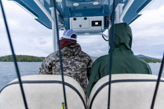 Lake Fishing Guide rear view drive boat 
