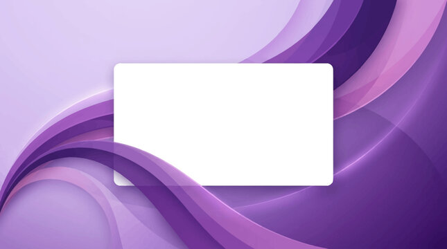Purple abstract background with white text box.