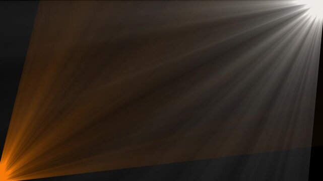 High-quality stock footage of sun rays light effects. white and yellow light beams on black background.