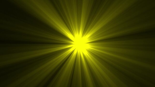 High-quality stock footage of sun rays light effects. Cyan light beams on black background.