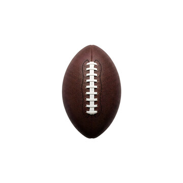 Professional American football ball isolated on black
