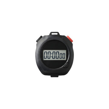 Digital sports stopwatch timer at zero
