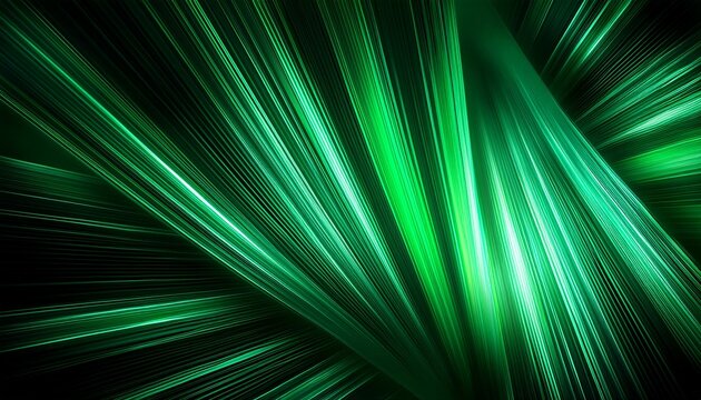a dark emerald green background with radiant glowing streaks of light cutting through the design in an abstract pattern the sleek and luminous effect works well for high tech branding digital