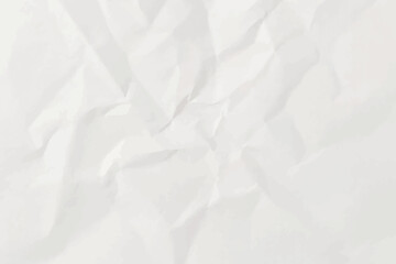 Obraz premium White Crumpled Paper Texture Background with Wrinkled Creased Blank Sheet Rough Grunge Surface Vintage Damaged Paper Pattern for Design and Creative Backdrop.