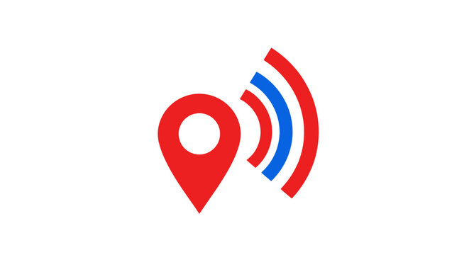 Location Signal Icon Represents Connectivity And Digital Navigation